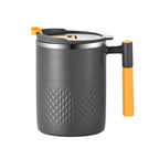 450ml Double Wall Stainless Steel Coffee Mug Heat-Resistant & Anti-Scalding 304 Steel Thermos Cup with Handle & Leak-Proof Lid