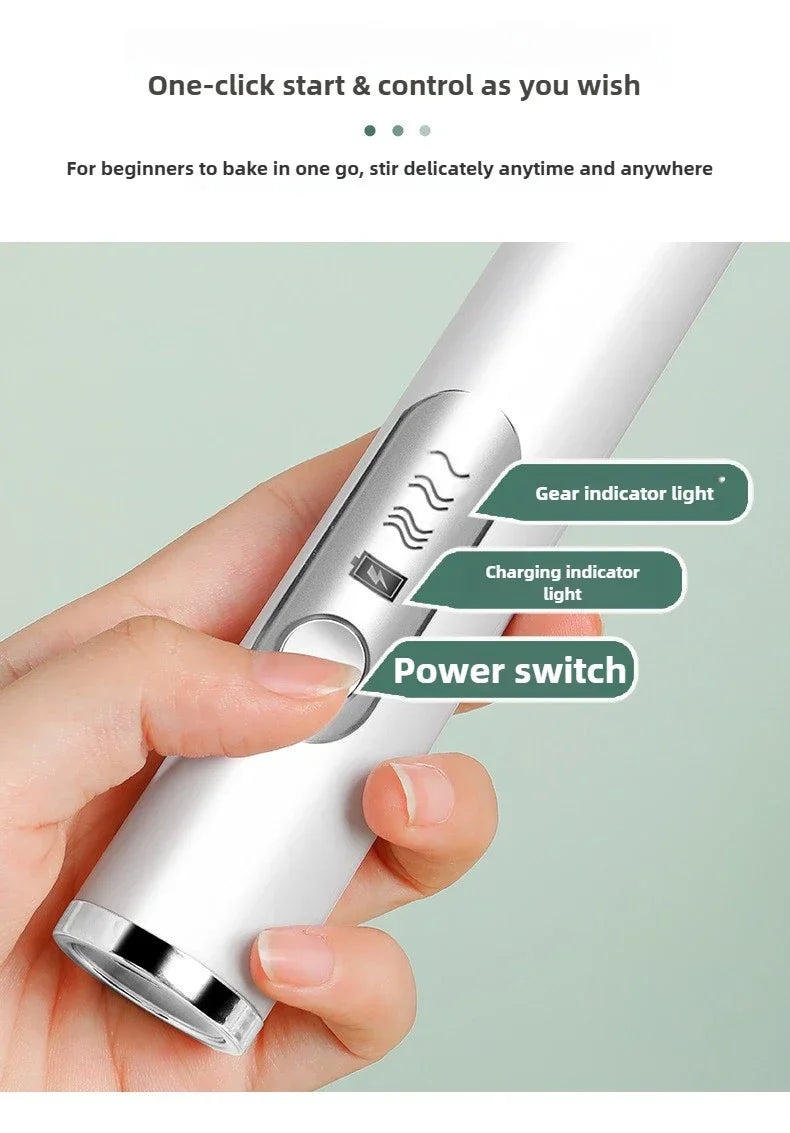 Egg Beater Handheld Electric Milk Frother Maker Drink Foamer Mixer Coffee Creamer Whisk Frothy Stirring Home Kitchen Gadgets