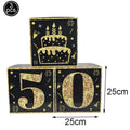 50th Birthday Party Supplies for Men Women Black and Gold 50 Years Old Party Paper Plates Cups Napkin Tablecloth Tableware Decor