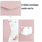 5pcs 18x13cm Pink Envelopes for Wedding Invitation Birthday Anniversary Thick Tri-Fold Envelope Greeting Card Pocket Envelope