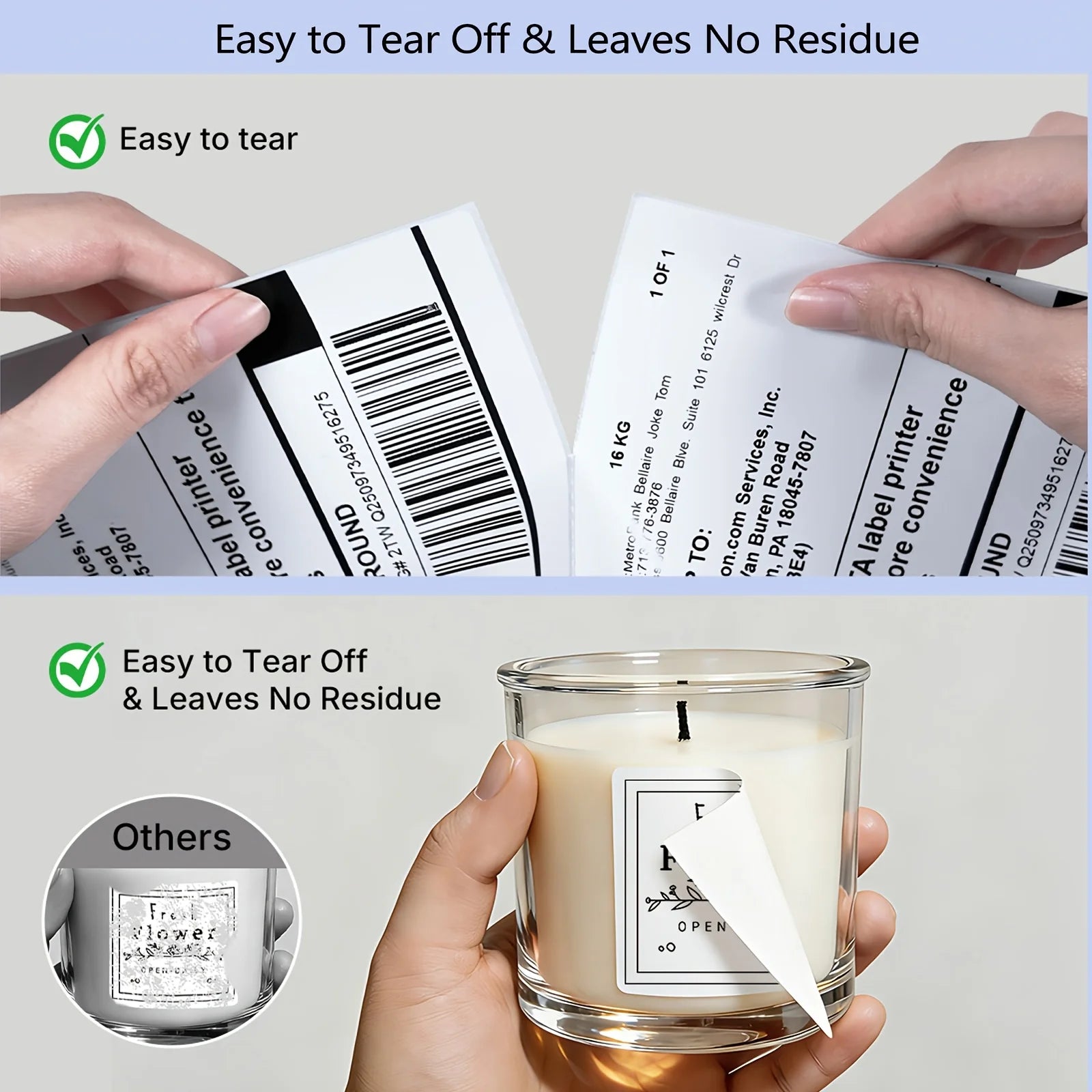 Strong Adhesive Easy Tear 4x6 Direct Thermal Shipping Labels 350/500 Pcs Fit All Thermal Printers Online Seller Logistics