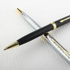 Luxury Metal Rollerball Pen 0.7mm Blue Ink Steel Gold Business Signature Pens for School Office Writing Supplies Stationery