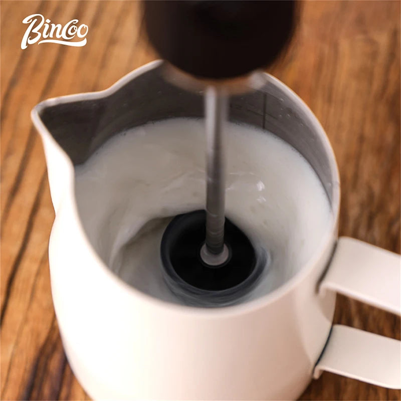 New Milk Foamer Bincoo Coffee Frother Rechargeable Handheld Coffee Milk Electric Handle Blender Egg Beater Espresso Tool