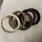 5pcs/set Hair Ties Twisted Knitted Rubber Bands Basic Elastic Hair Band Durable Ponytail Holder Women Hair Accessories
