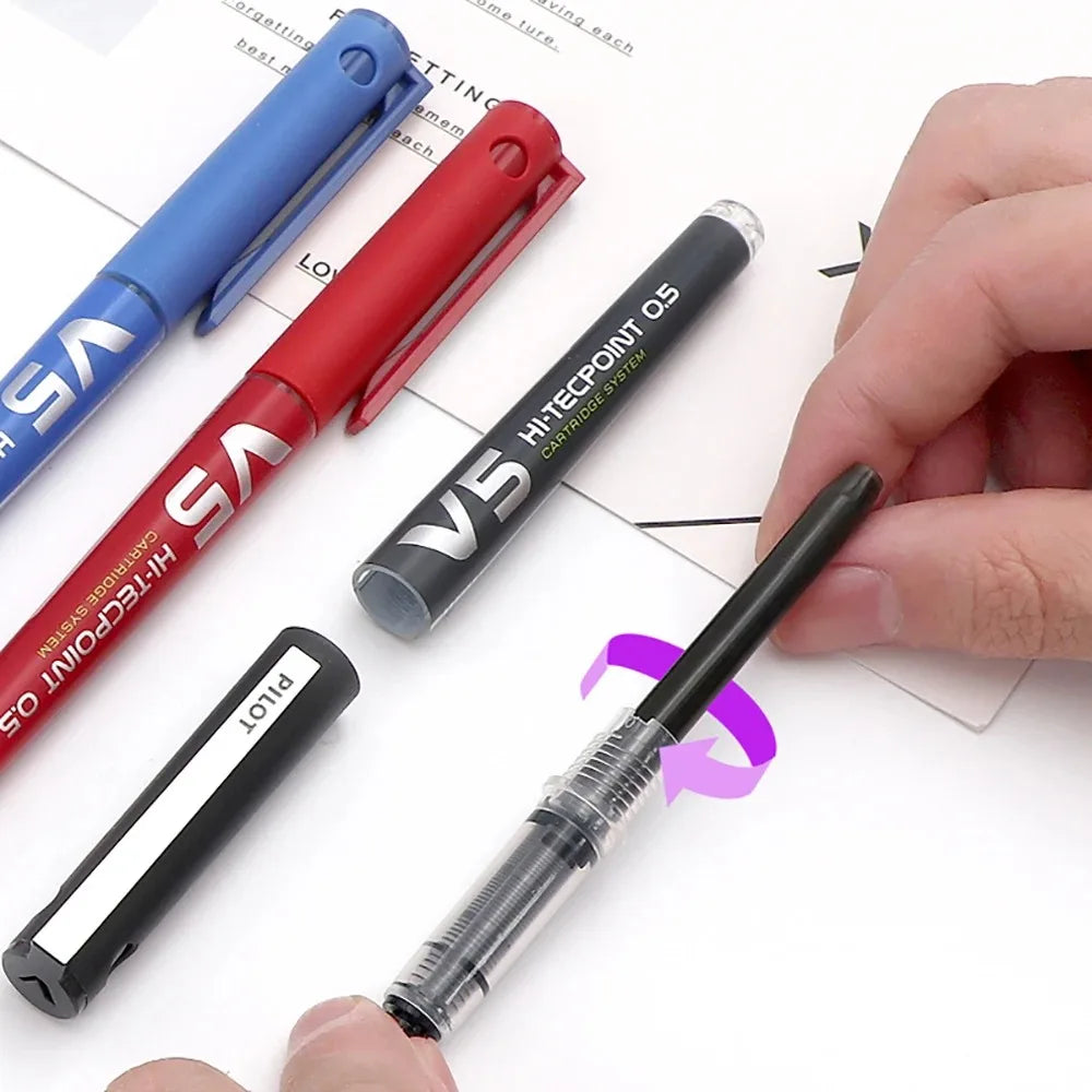 Japan Pilot V5/V7 Gel Pen Straight Liquid Replaceable Ink Cartridge 0.5/0.7mm for Writing School Stationery Office Accessories