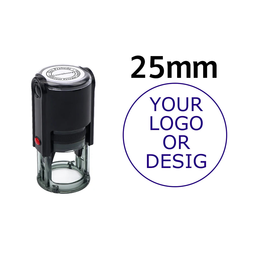 Custom Self-Inking Stamp 25/30/40/50mm Round Logo Design P Personalized Press-type Inking Stamp for Wedding Invitation Envelope