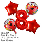 Cartoon Sesames Streets Birthday Party Supplies Kids Disposable Tableware Cup Plate Napkin Tablecloth Balloon Banner Decoration