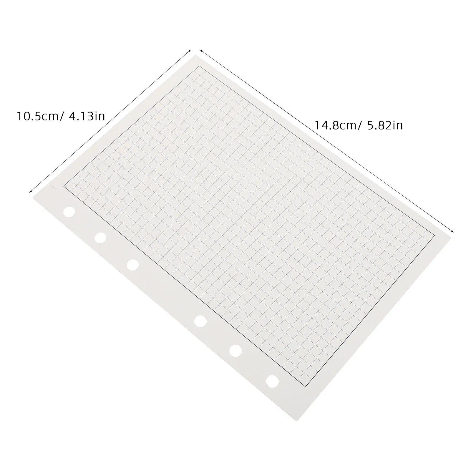 100Pcs Loose Leaf Refill Paper for Binder Journals 6 Hole Graph Grid Sheets Planner Filler Pages Home Office School Project