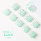 10PC Acrylic Push Clip Pusher Transparent Paper File Document Classification Clips Stationery Index Holder Clamp Office Sorting