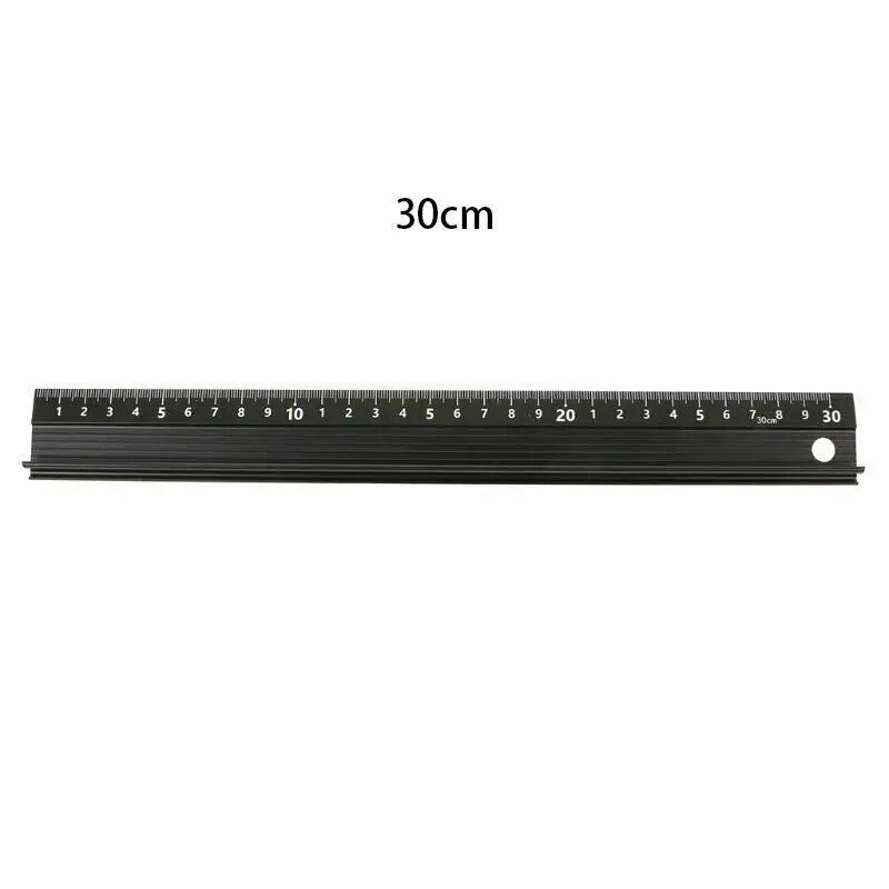 20/30/45cm Non-slip Zine Alloy Ruler Marking Metal Safety Cutting School Art Craft New School Office Suppliers