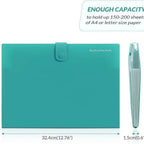 7-Pocket Expanding File Folder, Accordion Document Organizer | Professional Portable Paper Receipt Holder with Labels for Office Home Business, Letter/A4 Size Green