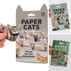 Creative DIY Paper Cats Handmade DIY Paper Cat Dog Dinosaur Folding Animal Folding Paper Set