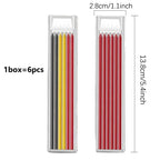 5 Colors 2.8mm Solid Woodworking Mechanical Pencil with Pen Cover 2B Black Yellow Red Lead Long Headed Carpenter Marking Pencil