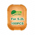 5.2/10.4L Air Fryer Large DualZone Parchment Paper Liners for Ninja AF500EU AF500EUCP Cecotec 9000, Air Fryer Baking Accessories