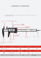150mm 100mm Electronic Digital Caliper Carbon Fiber Dial Vernier Caliper Gauge Micrometer Measuring Tool Digital Ruler