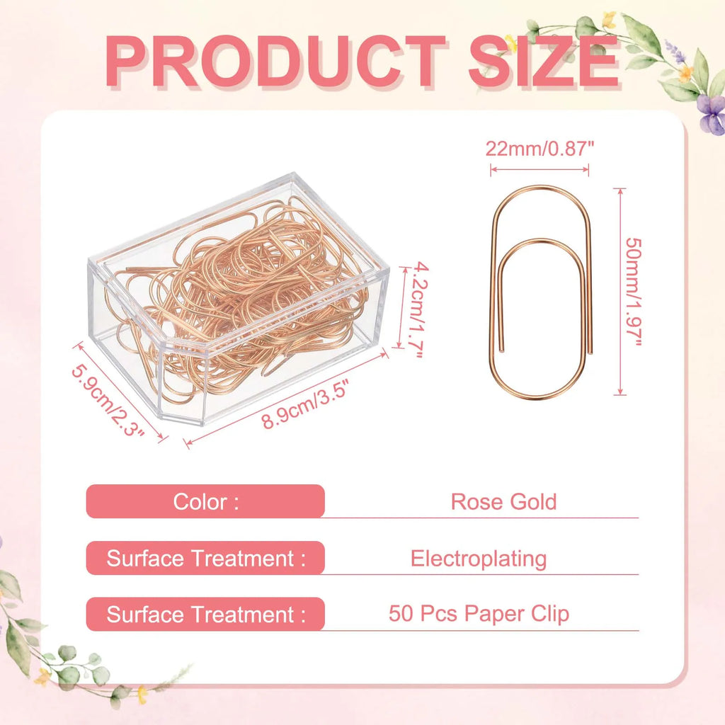20/50/100Pcs Paper Clip 2inch Non-Skid Metal Paper Clamp Clips Large for Office Supplies Craft Scrapbook Document Note Sorting