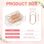 20/50/100Pcs Paper Clip 2inch Non-Skid Metal Paper Clamp Clips Large for Office Supplies Craft Scrapbook Document Note Sorting
