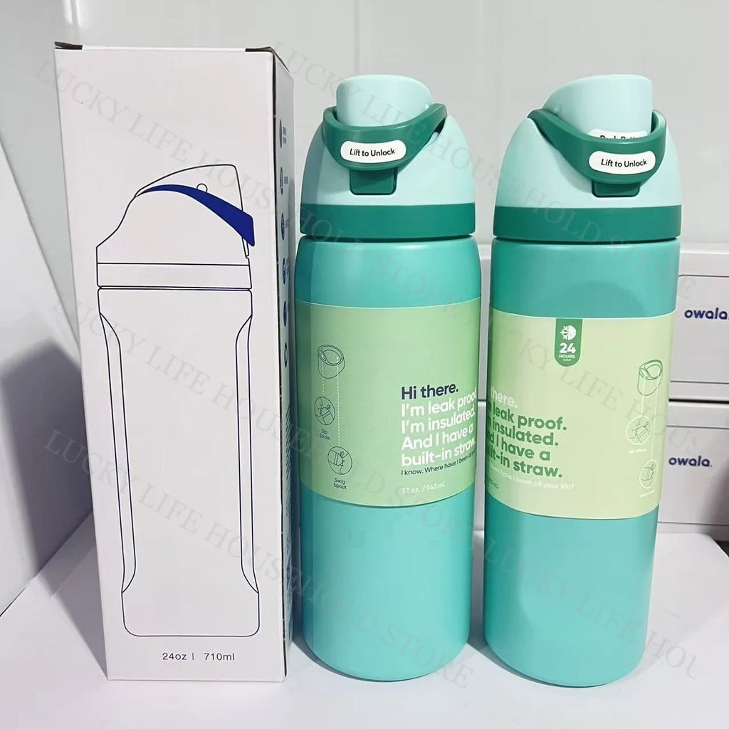 Portable Fruit Car Cup Thermoses Summer Soccer Stainless Steel Insulated Cup 32OZ Large-capacity Football Water Bottles