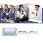 1Set Geometry Drawing Tool Kit Multifunctional Engineering Drawing Supplies for School Office Student Measure Compass Protractor