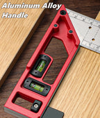 Quick-Positioning Angle Ruler Drawing Tool High-Precision L-Shaped Right Angle Ruler Stainless Steel Multi-Angle Measuring Ruler