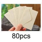 20/40/80PCS Classical White Black Kraft Blank Mini Paper Window Envelopes Wedding Invitation Envelope Gift Envelope