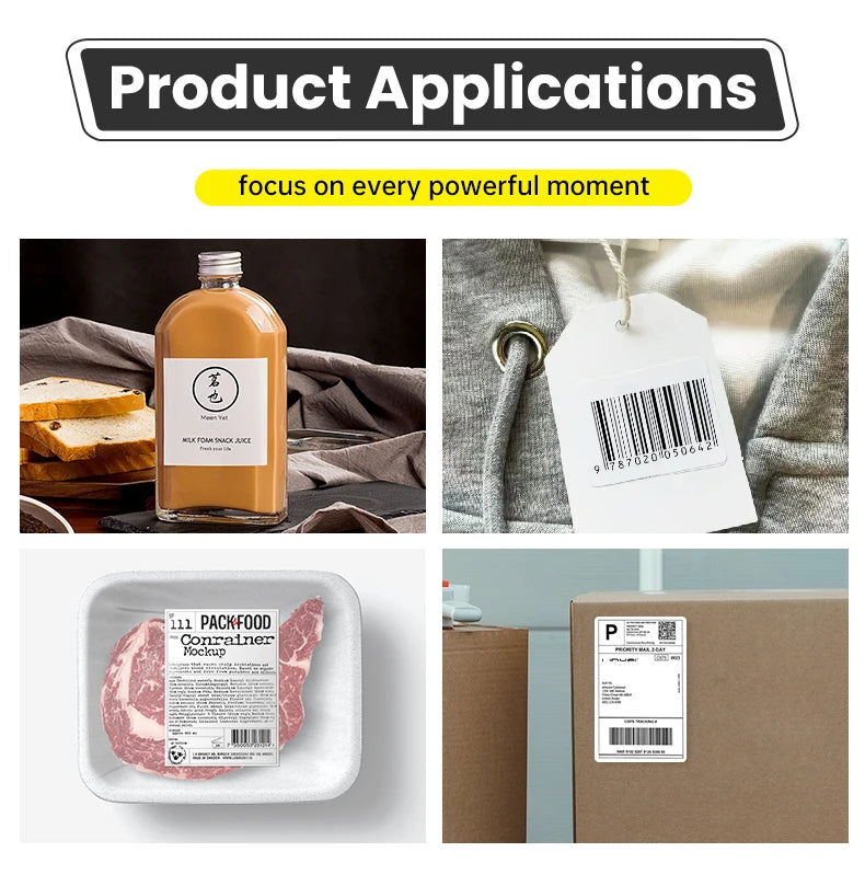 4" x 2.5" Affordabel Direct Thermal Labels 102x64mm 620 label per roll water oil alcohol resistance for shipping use