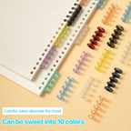 New 20Pcs Binder Buckle Loose-Leaf Book Accessories Binding Ring Buckle 5 Holes Not Uncomfortable Homemade Diy Punch Loose-Leaf