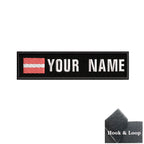 1PC 10cmX2.5cm Custom Name Flag Patch Stripes Badge Iron On Or Hook Loop Estonia Austria Bulgaria Hungary Romanian Ireland