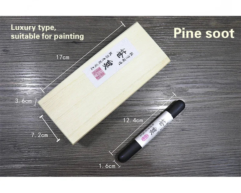 Original Chinese Painting Calligraphy Ink Stick Natural Pure Pine Soot Ink Block Grinding Ink Calligraphy Ink Bar Sumi Inkstick