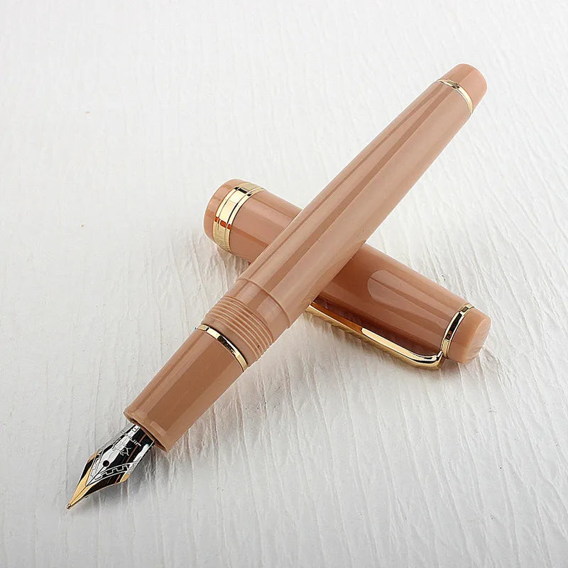Jinhao 82 Fountain Pen Acrylic EF/F/M/Bent Nib Golden Trim with Converter Writing Pen