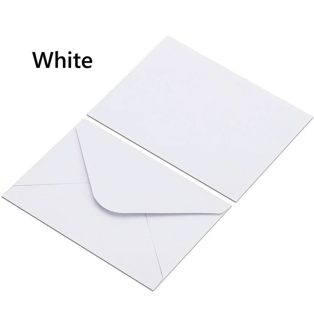 20pcs White Black Kraft Paper Envelopes for Wedding Invitation Greeting Card Black Postcard Photo Packing Paper Gift Envelope