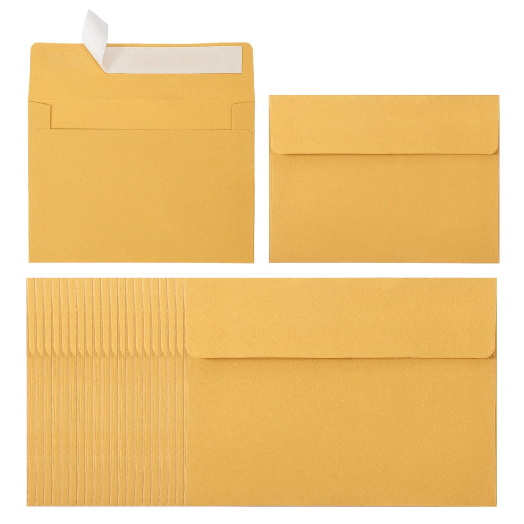 24Pcs A2 Envelopes Self Seal 110gsm Paper Invitation Envelopes for Postcard Wedding Greeting Cards Photos Announcement Mailing
