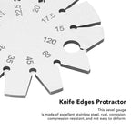 Bevel Angle Gauge Stainless Steel Oblique Edges Protractor for Knife Blade Measuring 15-120 Degree Knife Bevel Gauge