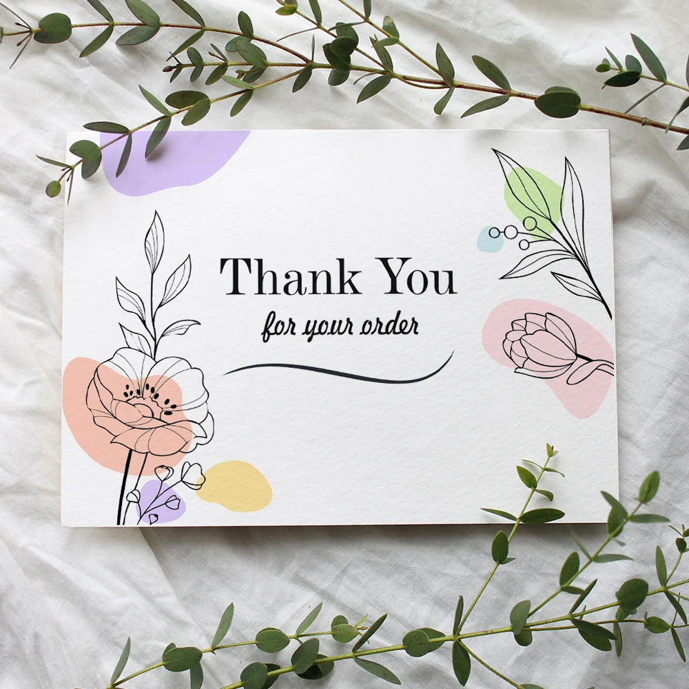 Custom Thank You Cards Business Card Full Color Double-Sided Printing Gift Decoration Card Personalized Logo Wedding Invitation