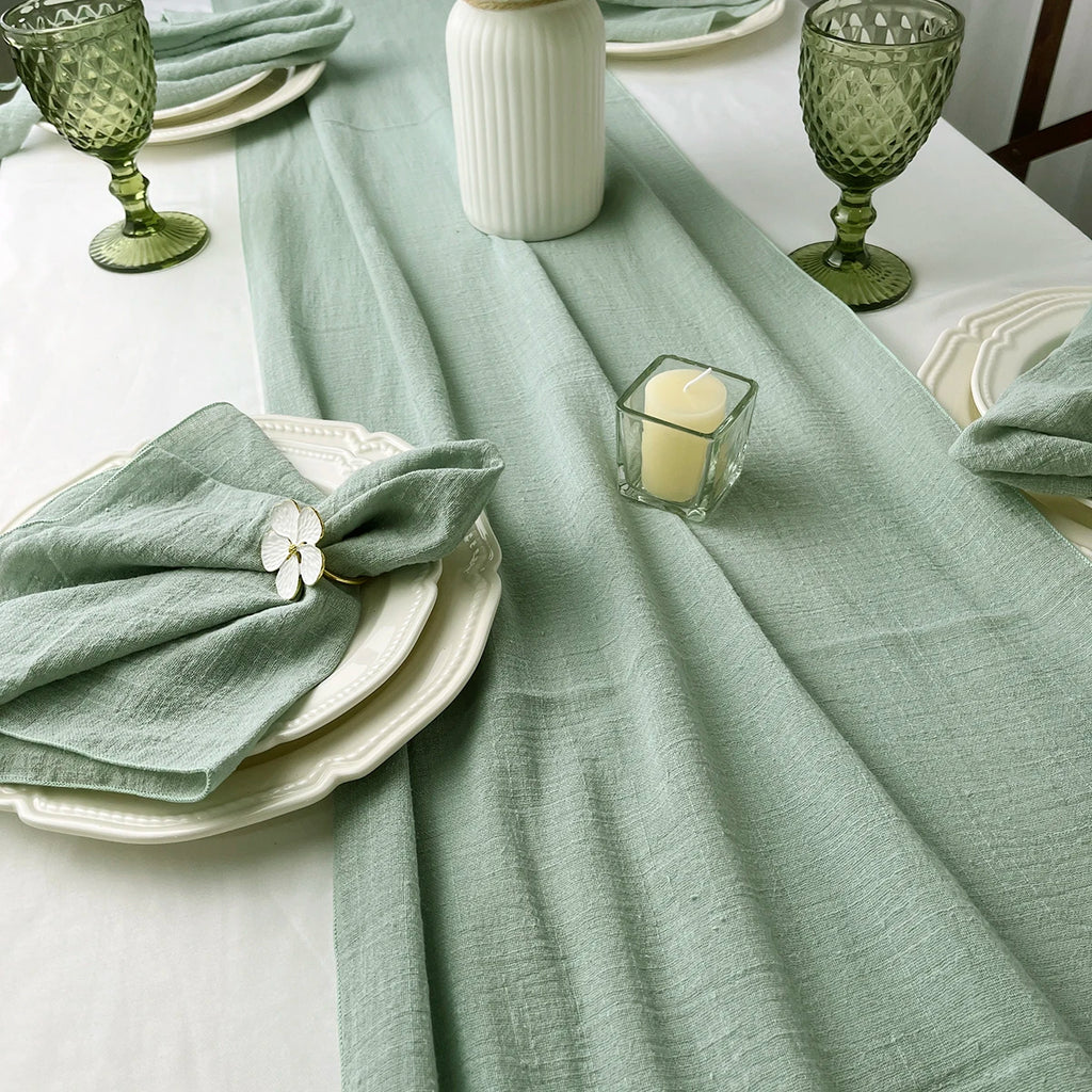Set of 6 Cotton Cloth Napkins Gauze 30x30cm Fabric for Wedding Decor Everyday Use Dinner Tea Towel Table Village Christmas Napki