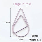 30/50pcs Paper Clip Mini Heart Gold Rose Gold Color Clip Bookmark Binder Office Accessories Paper Binder Clips Patchwork Clip