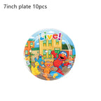 Cartoon Sesames Streets Birthday Party Supplies Kids Disposable Tableware Cup Plate Napkin Tablecloth Balloon Banner Decoration