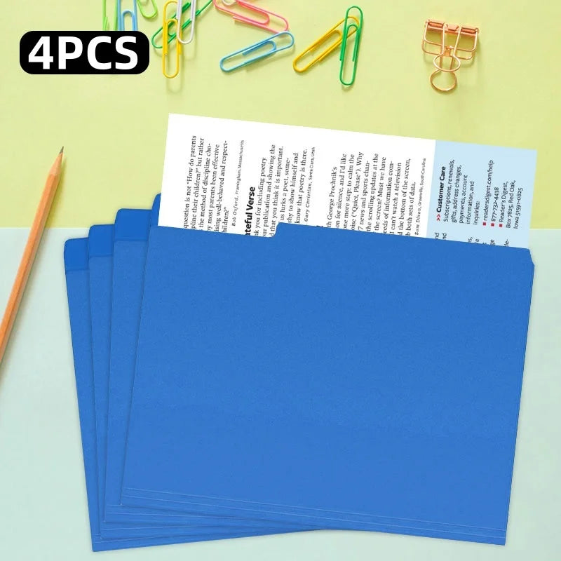 Manila Folder, A4 Size, One-Third Cut Label, In Various Colors, Suitable For Office And School Use