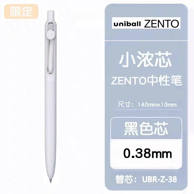 1+3 Refill Japan UNI Gel Pen Small Thick Core 0.38mm Smooth Quick Dry UMN-SF-38 Upgrade UniBall One Black School Supplies