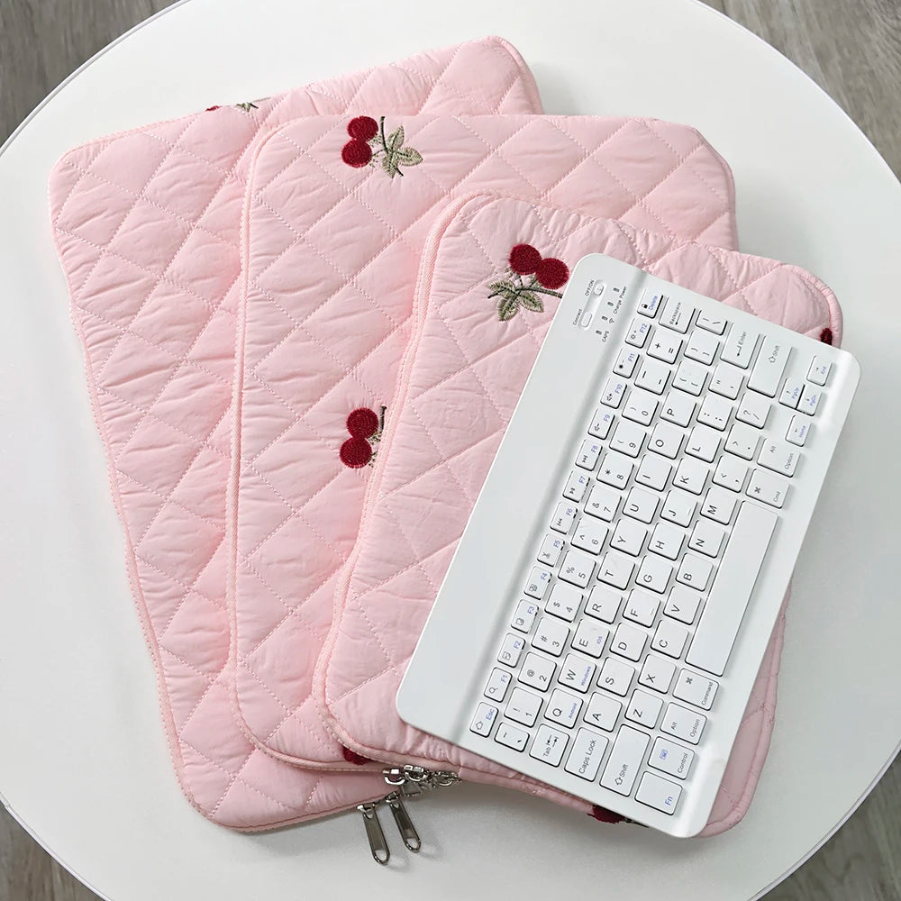 Embroidery Laptop Bag Case Macbook Air/Pro 14 15 15.6 16 Inch For Xiaomi Lenovo Dell Notebook Computer Laptop Sleeve Women
