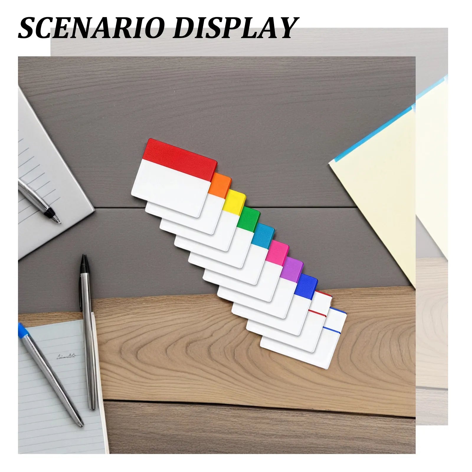 10 Waterproof Writable Semi Transparent Index Tabs Stick Firmly for Books Notebooks Files Study Office Page Markers Divider Tabs