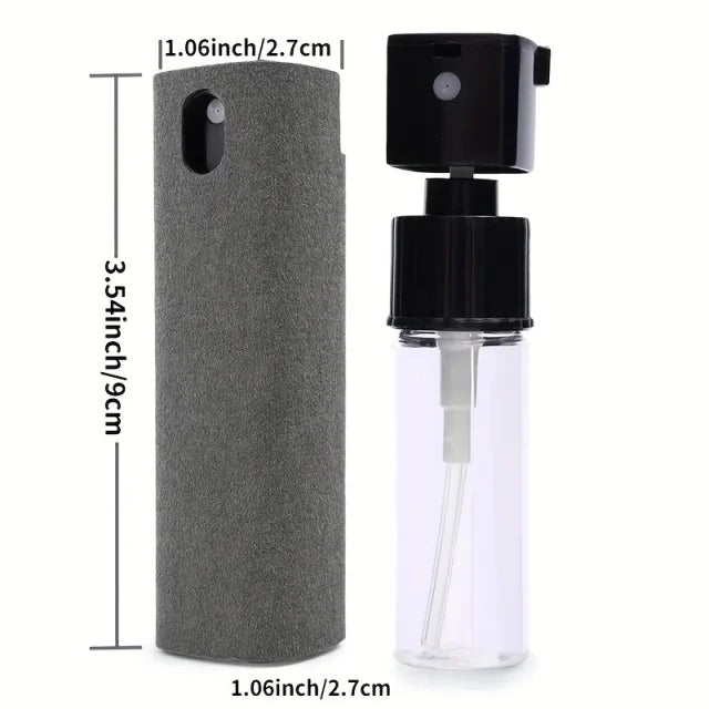 1/2/3pc 2 In 1 Screen Cleaner Spray Portable Tablet Mobile Phone Touch Screen Microfiber Cloth Dust Removal Cleaning Tool