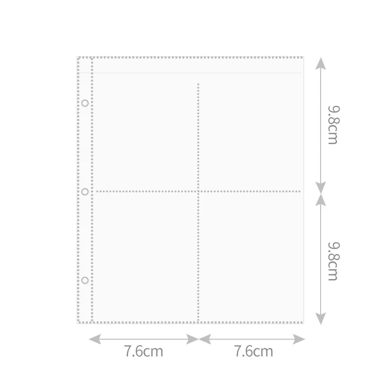 A5 Photocard Holder Photo Album Card Binder D Shape 3 Ring with Magnetic Button Collector Book 10x15 Cards Protectors Storage