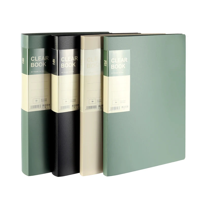A4 Side-Loading Document Folder Multi-Layer Transparent  Organizer Paper Holder Sheet Music Binder with Dividers 20/30/40/60Page