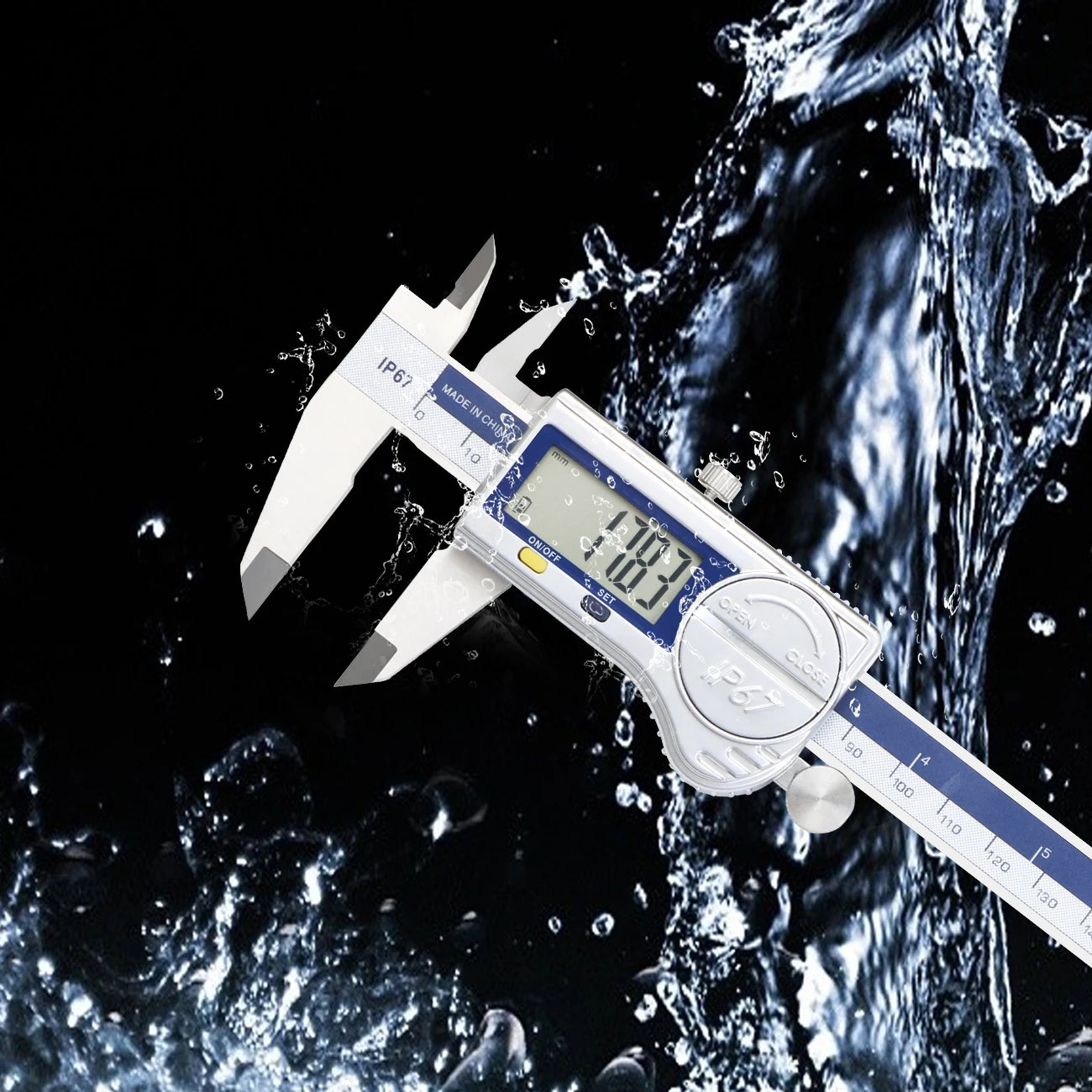SHAHE Digital Caliper IP67 Coolant/Water/Dust Proof ,150/200/300mm Stainless Steel Digital Vernier Calipers Measuring Tool