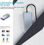 USB C HUB, USB C Adapter Dongle with 4K HDMI/VGA/Type C PD/RJ45/ SD/TF Card Reader For MacBook Pro/Air M1 iPad