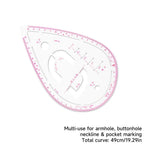 Clear Metric Flexible French Curve Ruler Practical Tailoring Template For Dressmaking Pattern Drafting DIY Sewing Projects