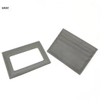 Genuine Leather Card Holder Slim Business Card ID Holder Credit Card Case Thin Small Wallet for Men Cardholder Sticker Black