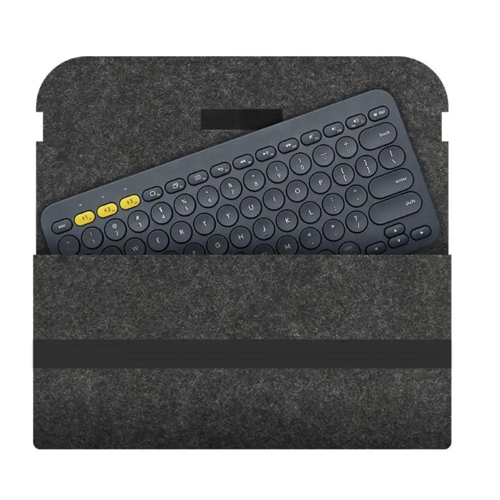 Felt Wireless Keyboard Storage Bag Dustproof Anti Shock Carrying Case Lightweight Portable for Logitech K380 K480 K580 K780