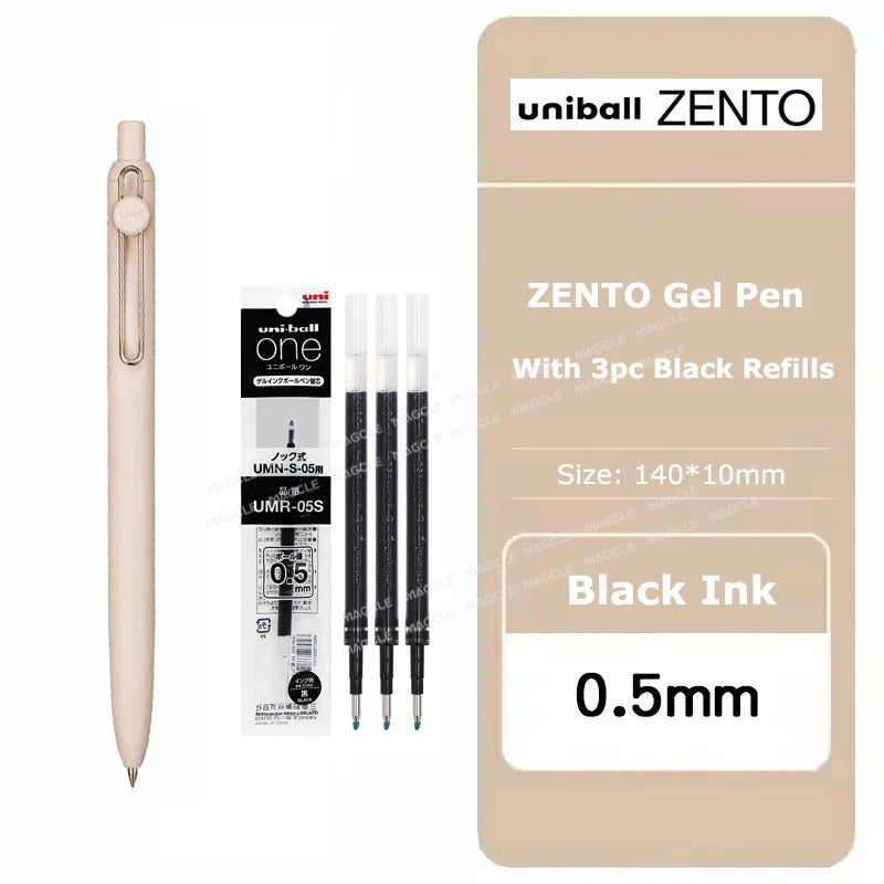 uniball ZENTO Standard 0.38/0.5mm Gel Pens,Water-Based Smooth Writing Roller Ball Pens Fit for a variety of occasions Stationery